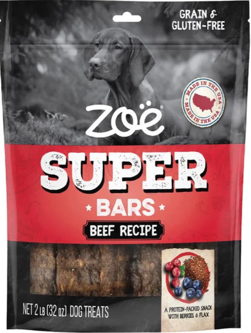Zoe Super Bars Beef Recipe 2/2lb Bags