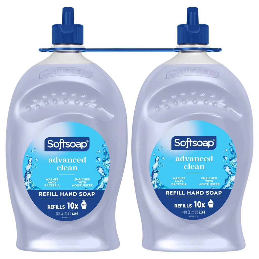 Softsoap Advanced Clean Liquid Hand Soap Refill 80 oz, 2-pack