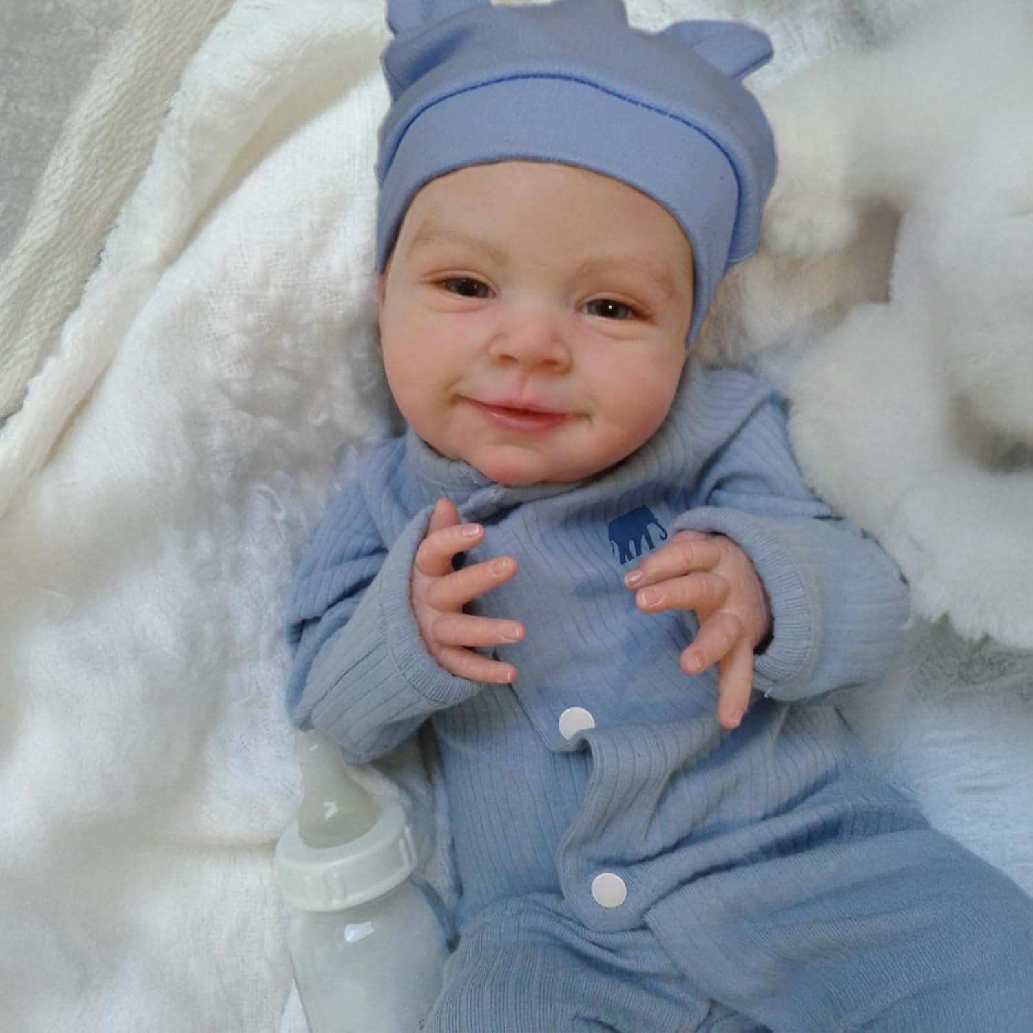 CHAREX Realistic Reborn Baby Boy - 18 Inch Lifelike Newborn Baby Doll with Soft Cloth Body, Handcrafted Weighted Real Life Baby Dolls with Accessories for Kids Age 3+