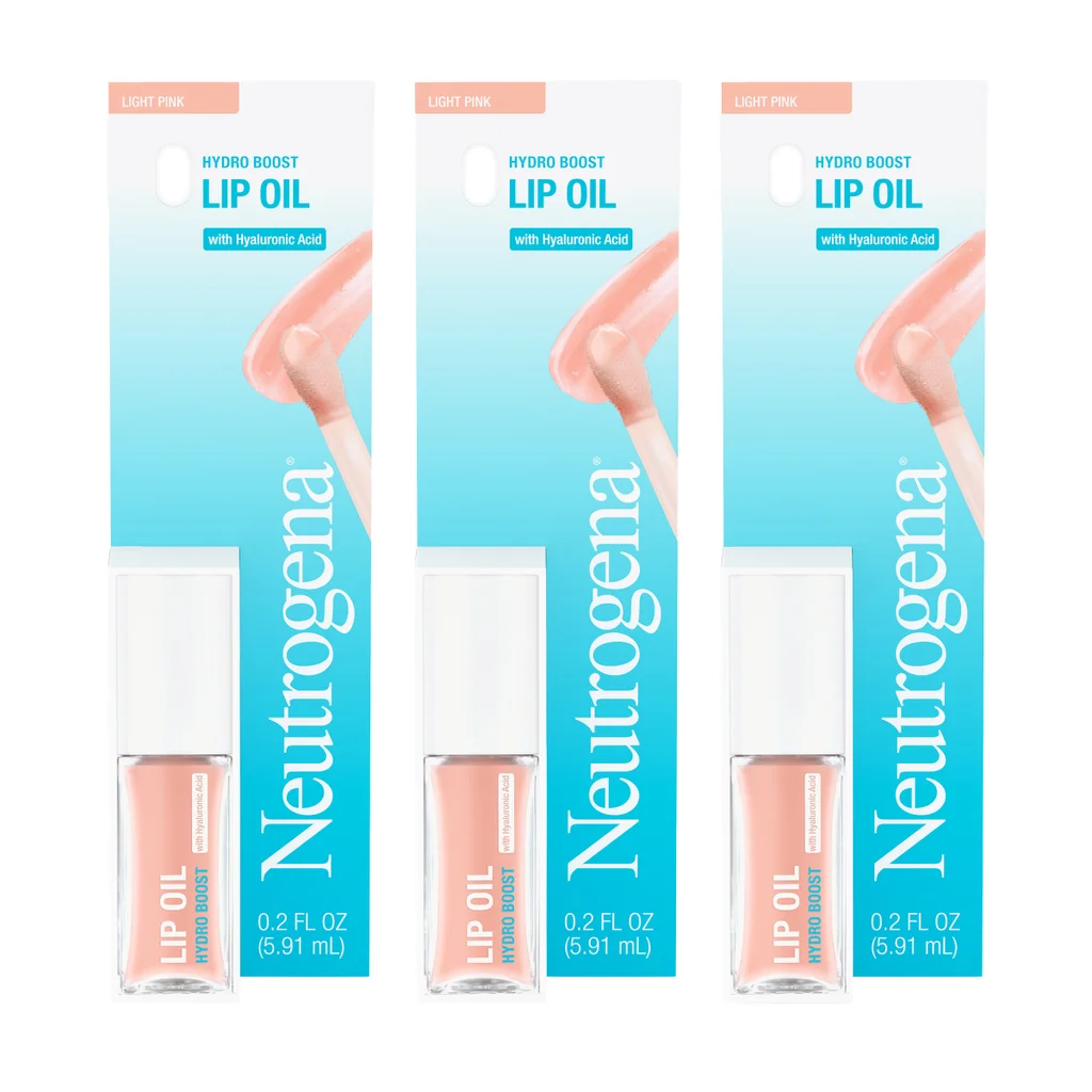 Neutrogena Hydro Boost Lip Oil, 0.2 fl oz, 3-pack
