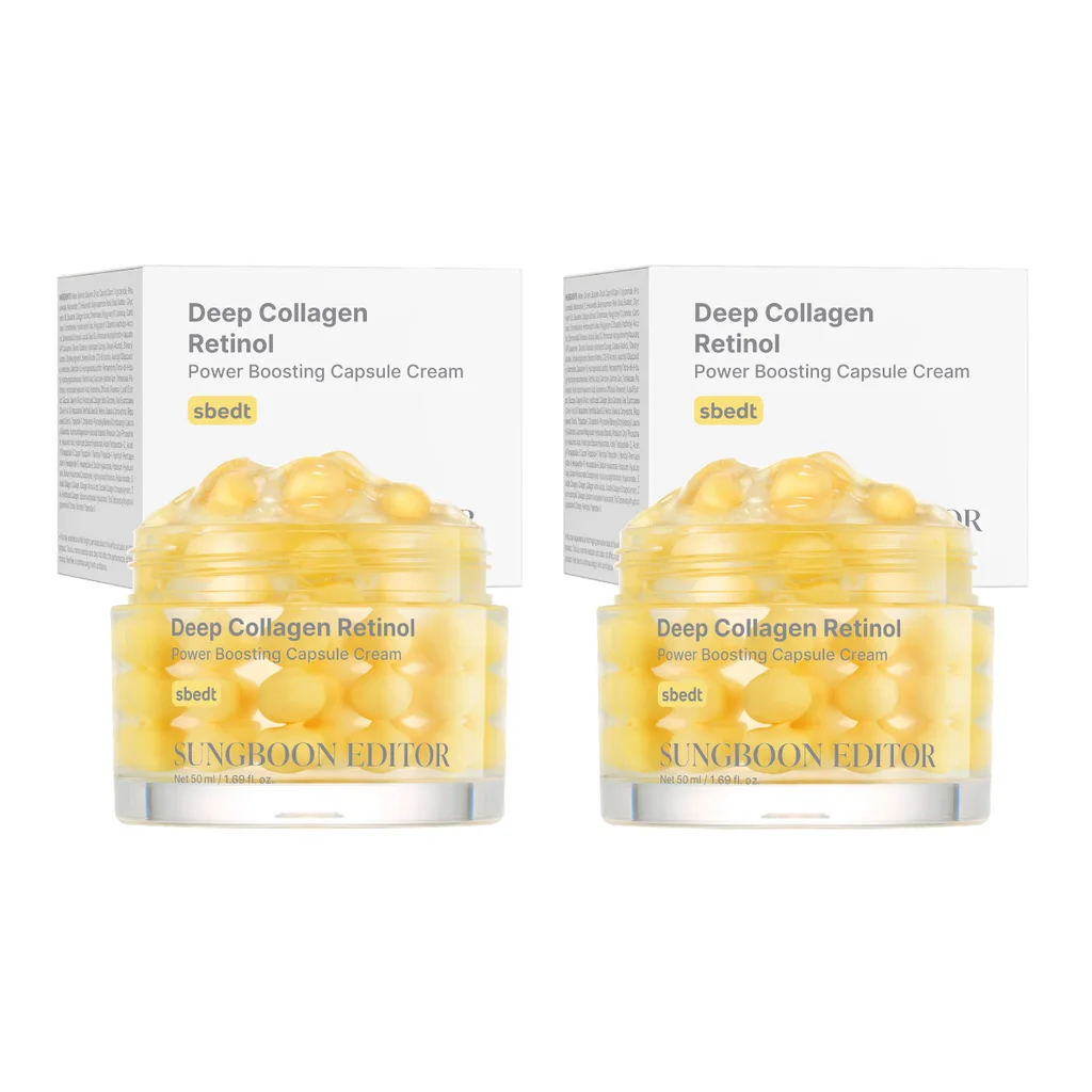 Sungboon Editor Deep Collagen Retinol Power Boosting Capsule Cream, 1.69 fl oz, 2-pack