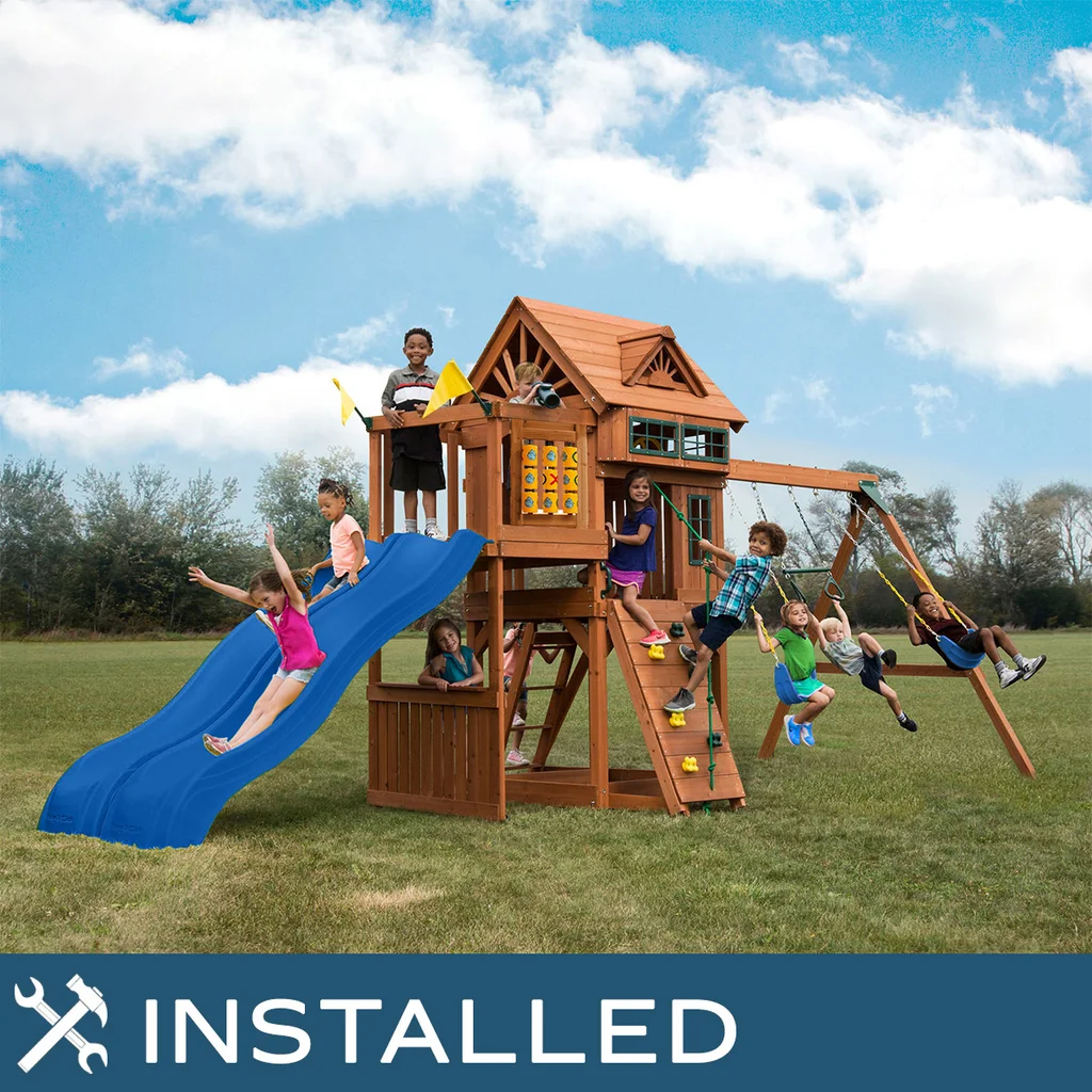 Gorilla Playsets Mountain Peak Swing Set – Professionally Installed