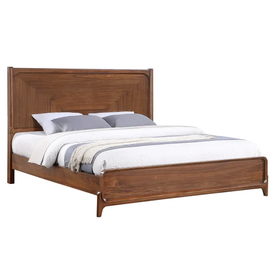 Rockford Panel Bed Frame, Walnut Veneers