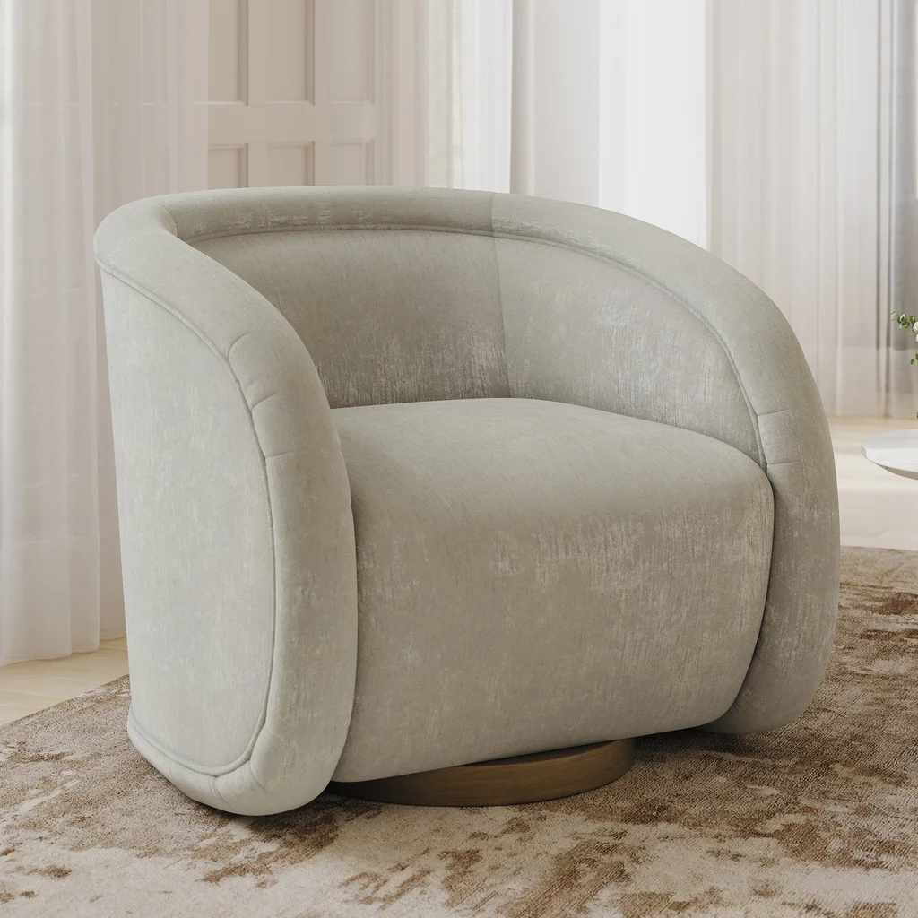 Henredon Aspen Hill Fabric Swivel Chair