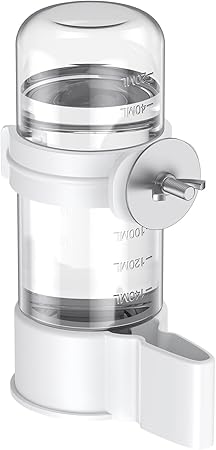 Pawfly Bird Water Dispenser, Automatic Water Feeder, Plastic Cage Water Dispenser, White Parrot Waterer for Small Parakeet Cockatiel Budgie Lovebirds (Not Fit for Food Feeding)