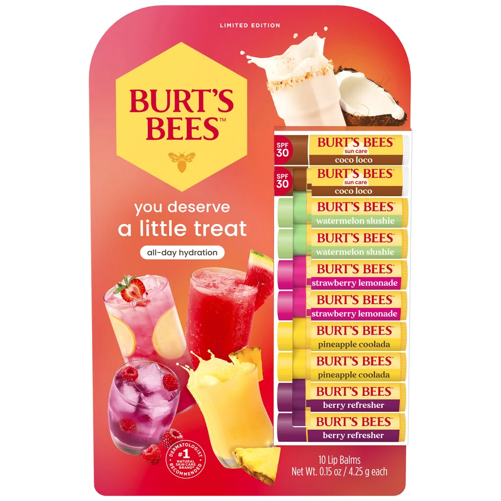 Burts Bees Lip Balm, Drink Inspired Pack, 10 Count