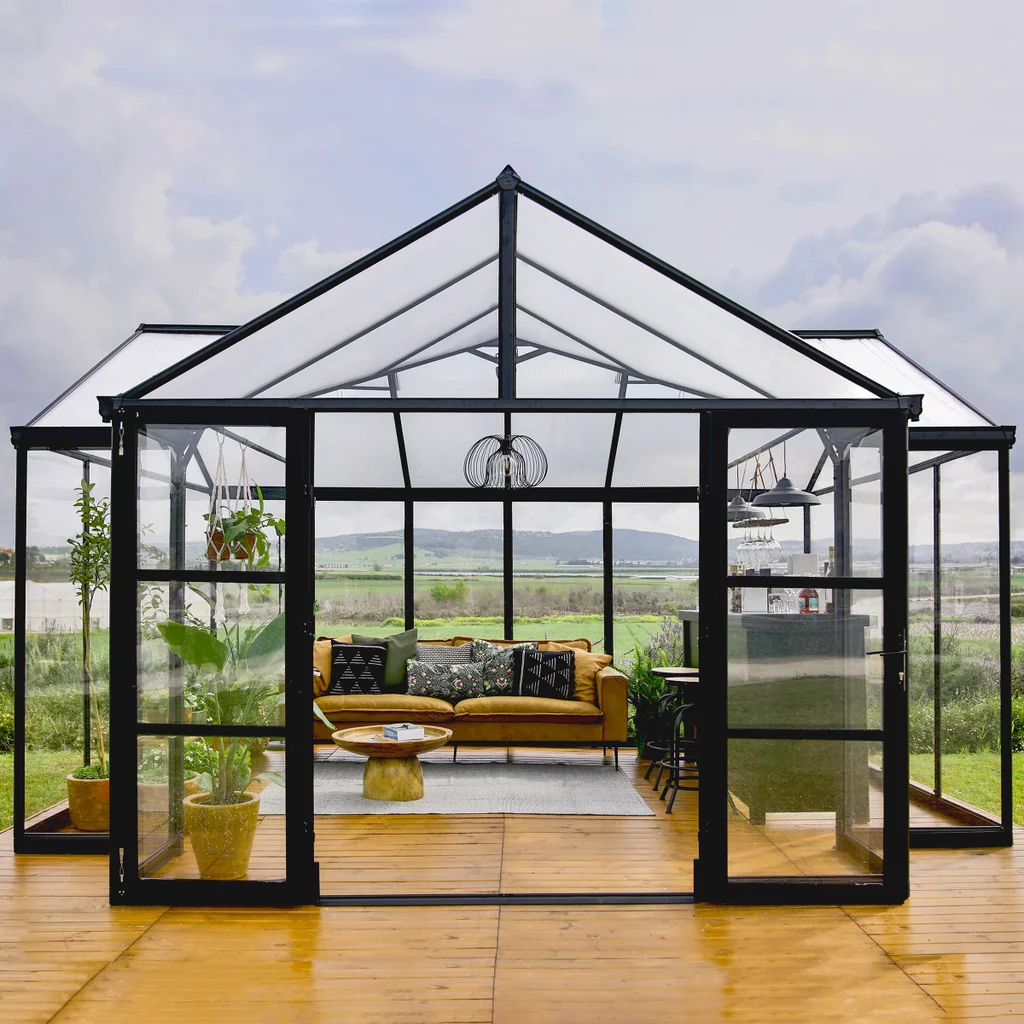 Palram Canopia Triomphe Chalet 12' x 15' Greenhouse and Solarium w/Auto Vent Kit