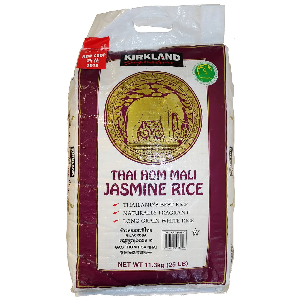 Kirkland Signature, Thai Hom Mali Jasmine Rice, 25 lbs