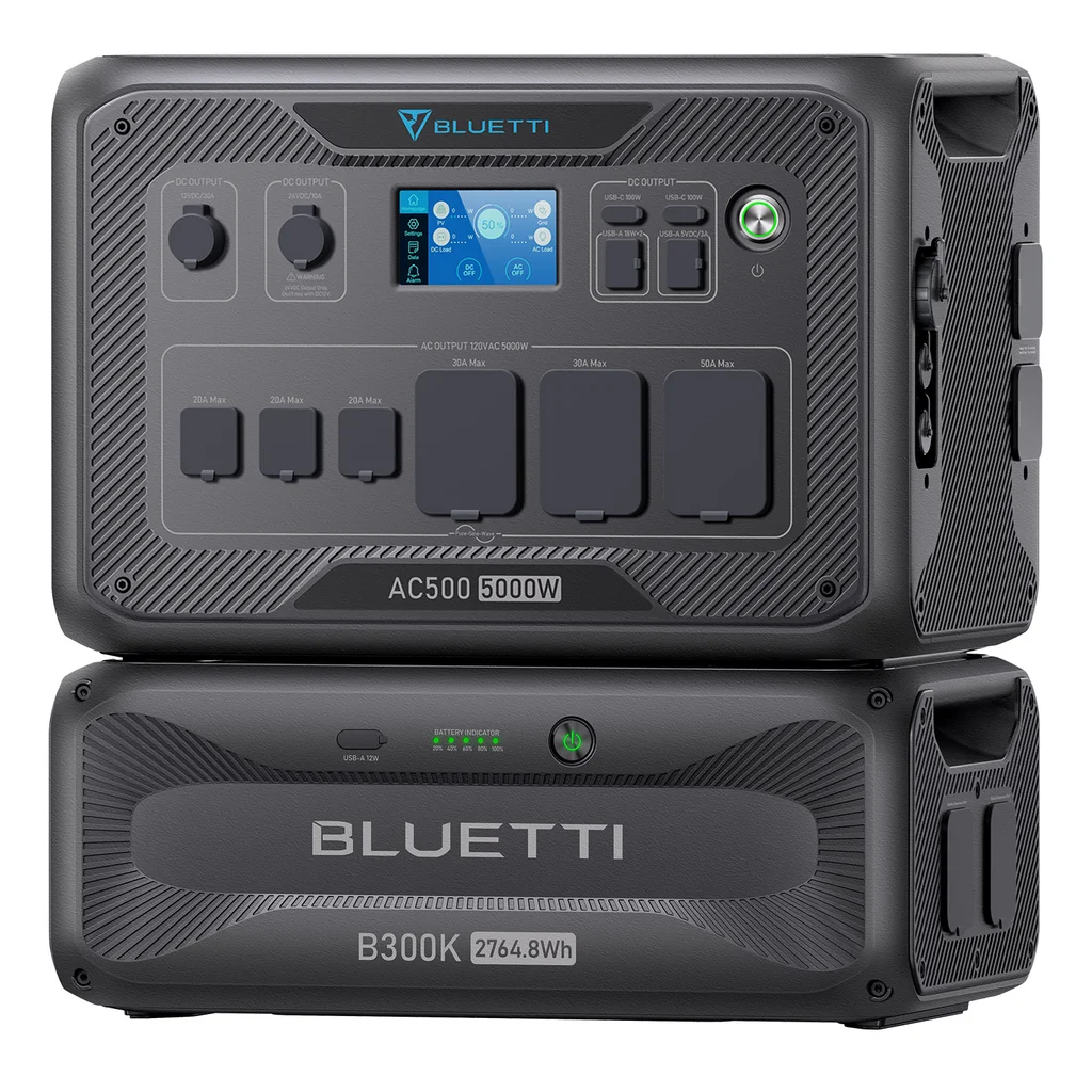 BLUETTI AC500 Portable Power Station with B300K Expansion Battery