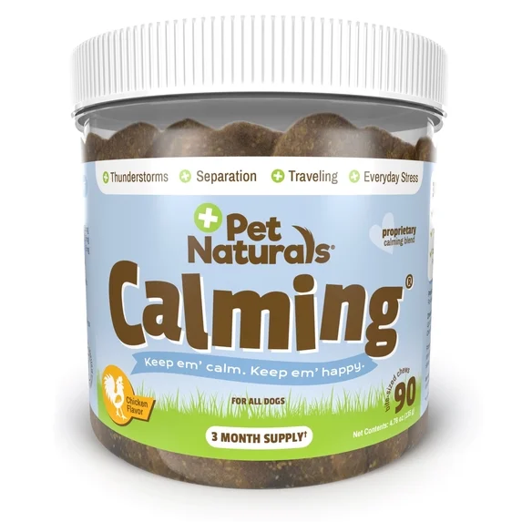 Pet Naturals Calming for Dogs, Anxiety Support Supplement, 90 Bite-Sized Chews