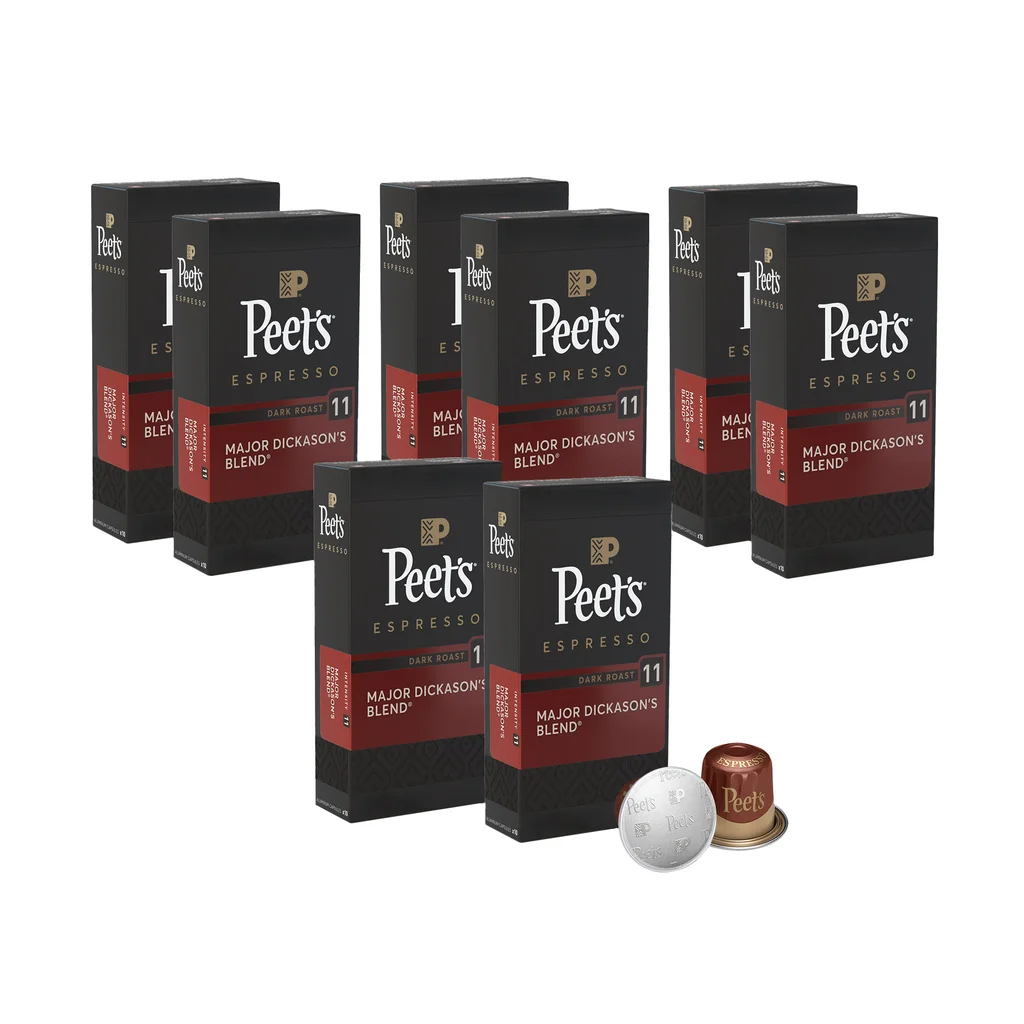 Peet's Coffee Nespresso Compatible Capsules, 80-count, Major Dickason's