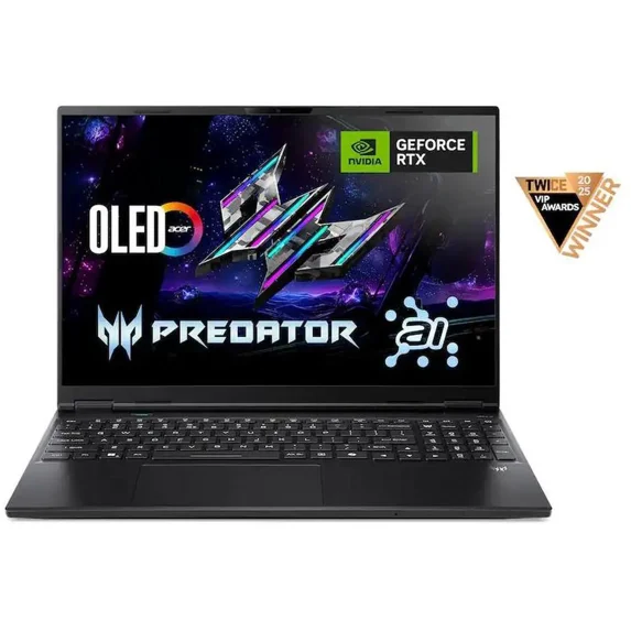 Acer - Predator Helios Neo 16S AI Gaming Laptop - 16" OLED 240Hz - Intel Core Ultra 9 - NVIDIA GeForce RTX 5060 – 16GB – 1TB - Obsidian Black