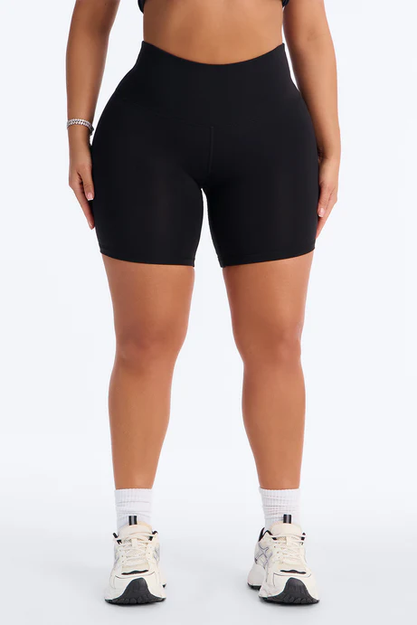 Myla Tricot Lounge Biker Shorts - Black