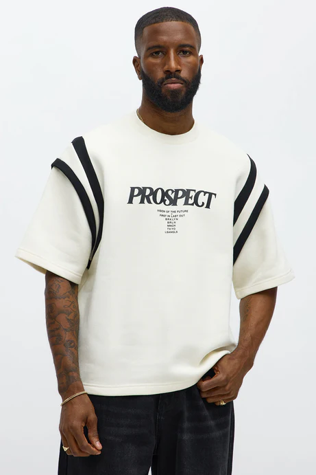 Prospect Boxy Short Sleeve Tee - Cream/combo