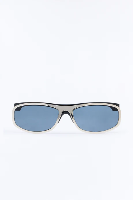 Spare Change Round Sunglasses - Silver/Black
