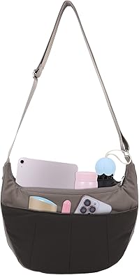Crossbody Bags for Women Puffy Nylon Sling Bag,Waterproof Crossbody Purses Casual Shoulder Handbag Travel Daily Use