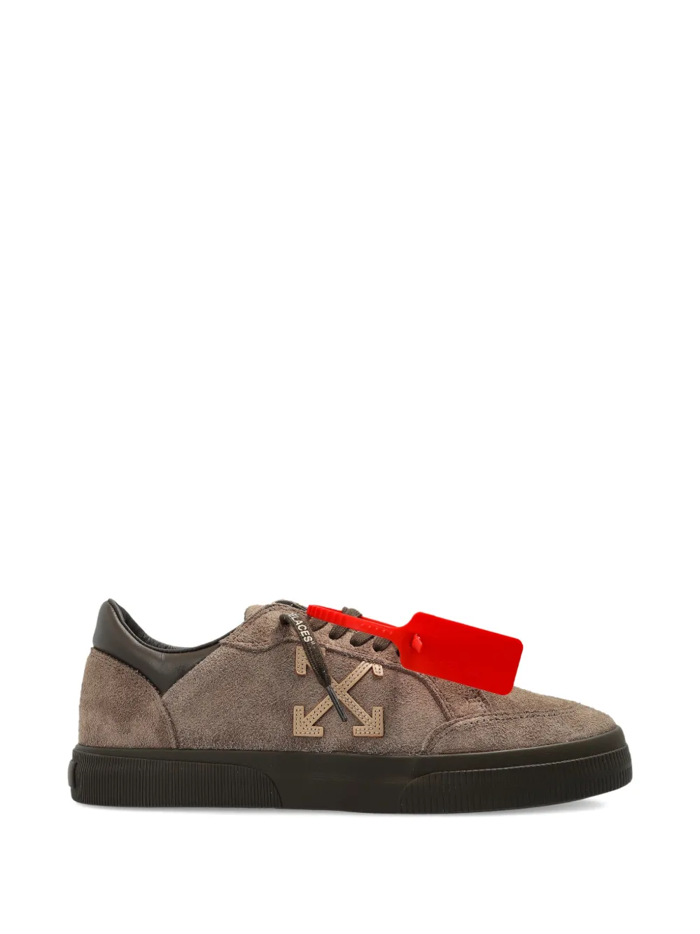 Off-White arrow-appliqué suede sneakers