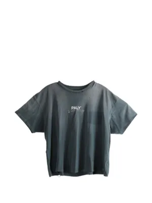 Paly distressed logo-print T-shirt