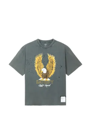 Satisfy distressed graphic-print T-shirt