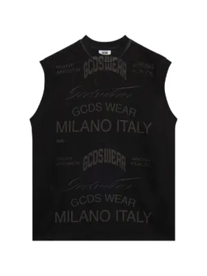 GCDS sleeveless printed vest