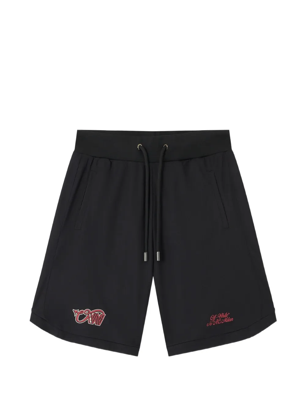 Off-White   x AC Milan logo-print shorts