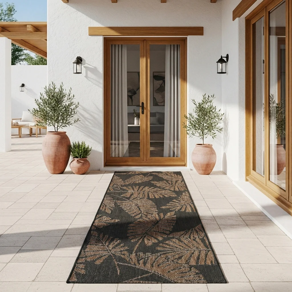 Reyn Spooner Indoor/Outdoor Runner Rug, Lua’Ehu Havana, 2’2” x 6’
