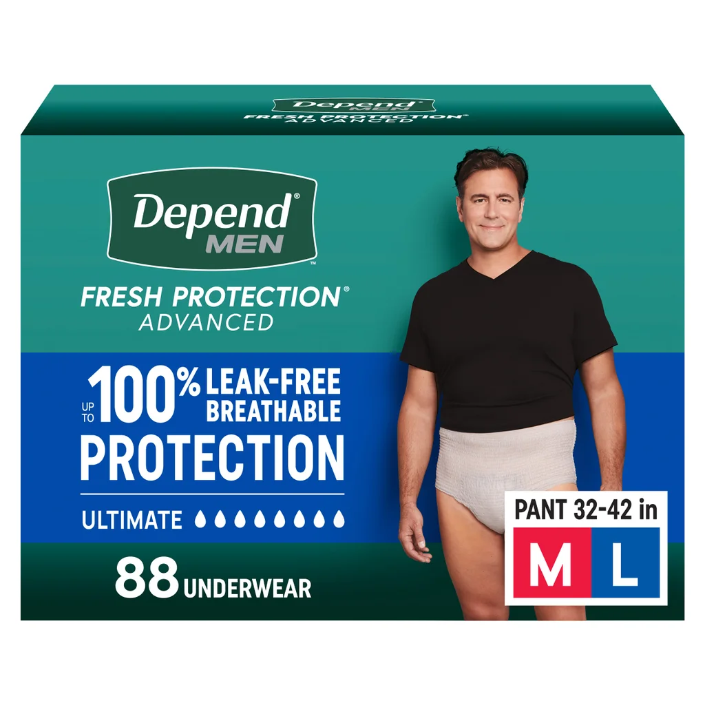 Depend Fresh Protection Advanced Incontinence Underwear for Men, Ultimate Absorbency