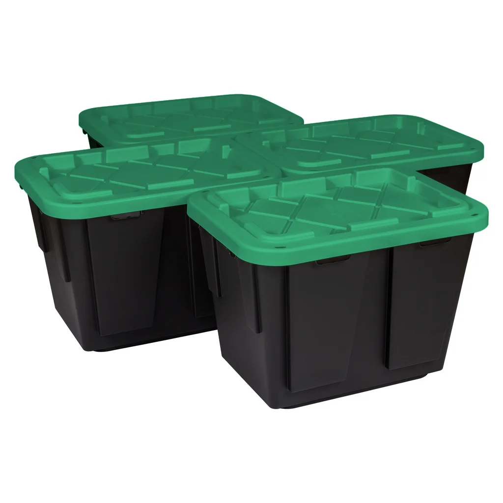 Greenmade 12 Gallon Storage Bin, 4-pack