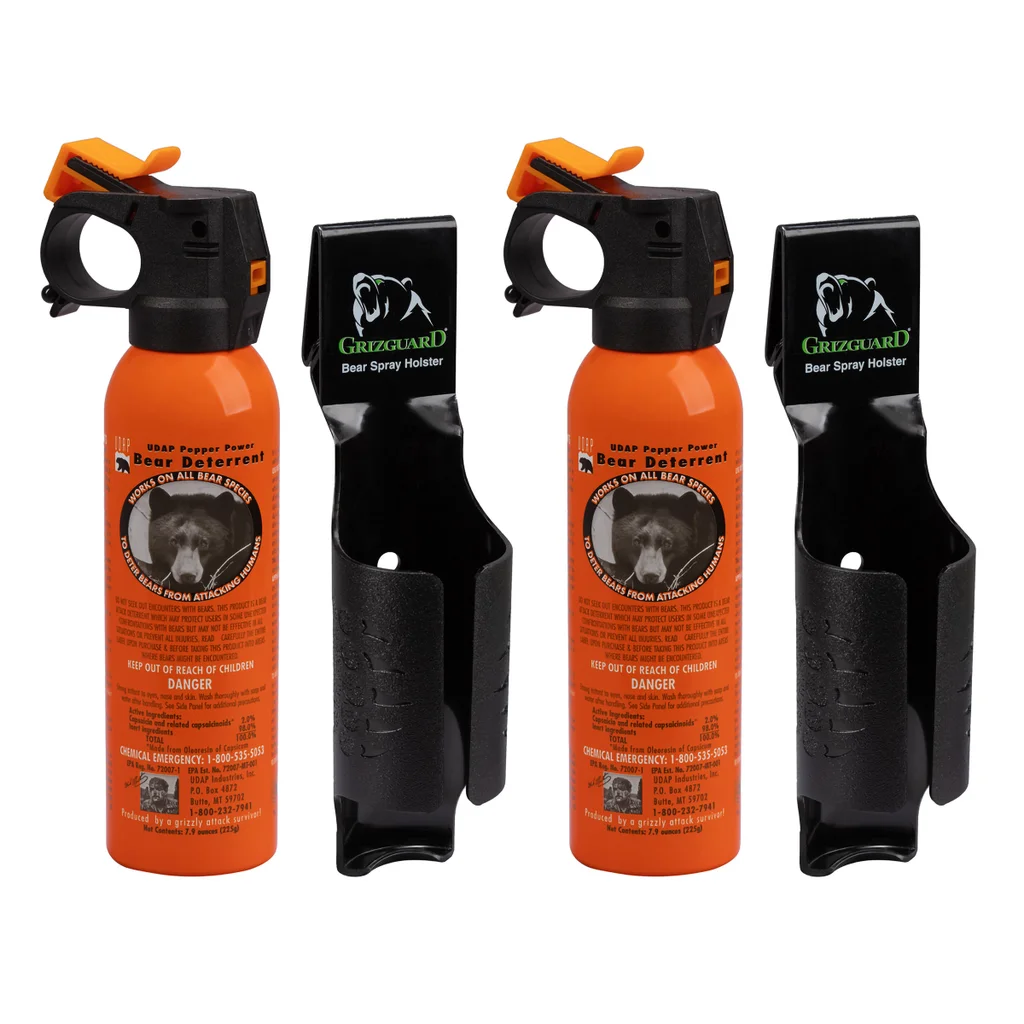 UDAP Bear Spray with Griz Guard Holsters, 2-pack