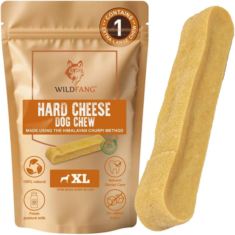 Wildfang® 1 Yak Cheese Dog Chew (XL) – Long-Lasting Himalayan Treat for Small Dogs & Puppies – Natural, Odor-Free, Non-Splintering – Supports Dental Health