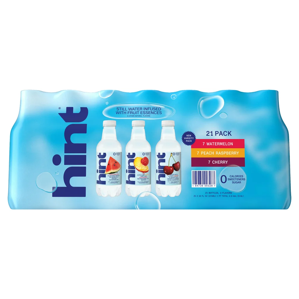 Hint Flavored Water, Variety Pack, 16 fl oz, 21-count