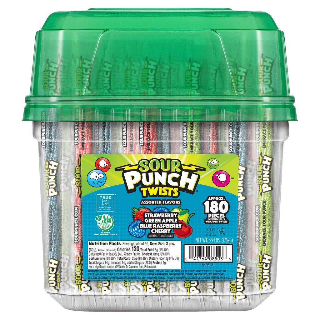 Sour Punch Twists, Variety, 180-count