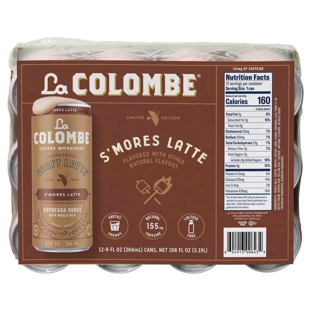 La Colombe Draft Latte, S'mores Latte, 9 fl oz, 12-count