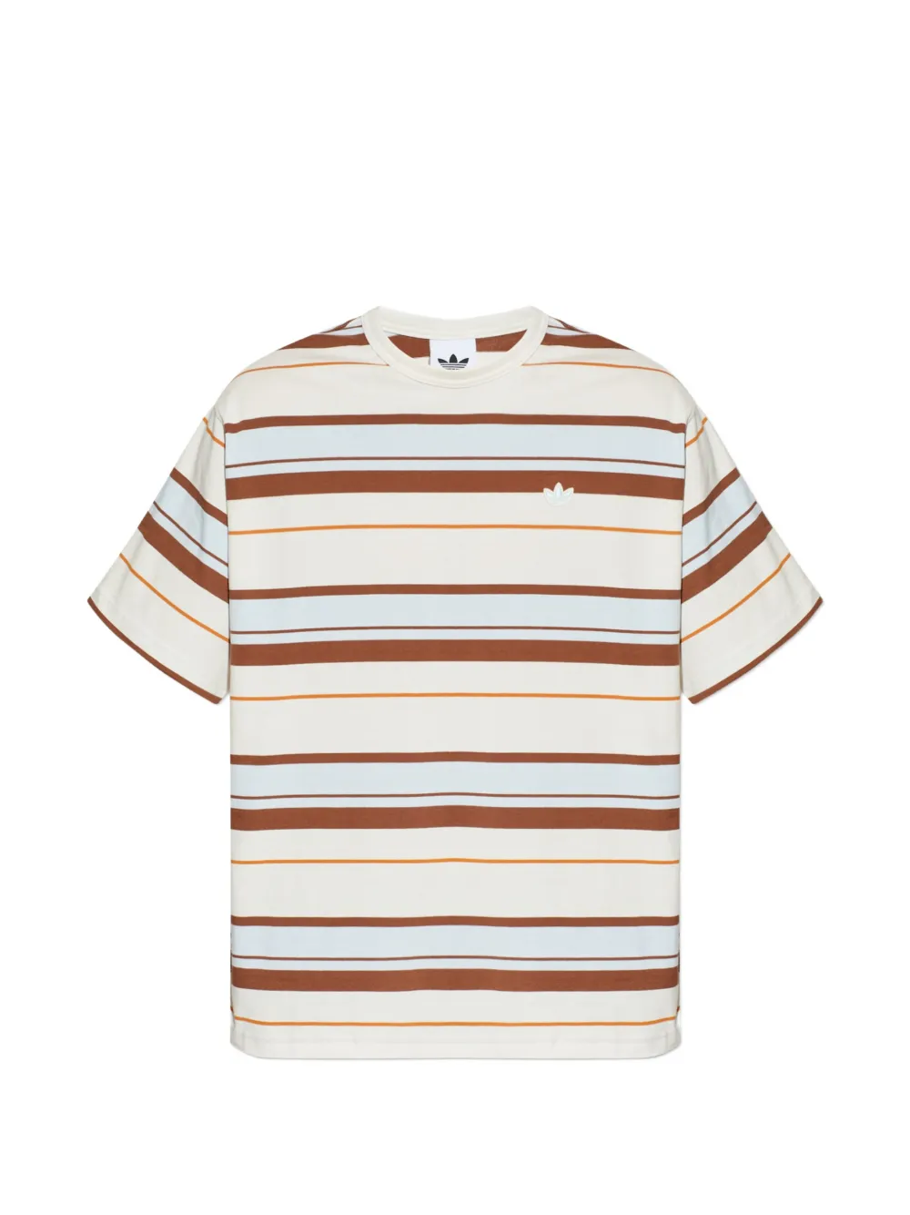 adidas striped logo-patch T-shirt