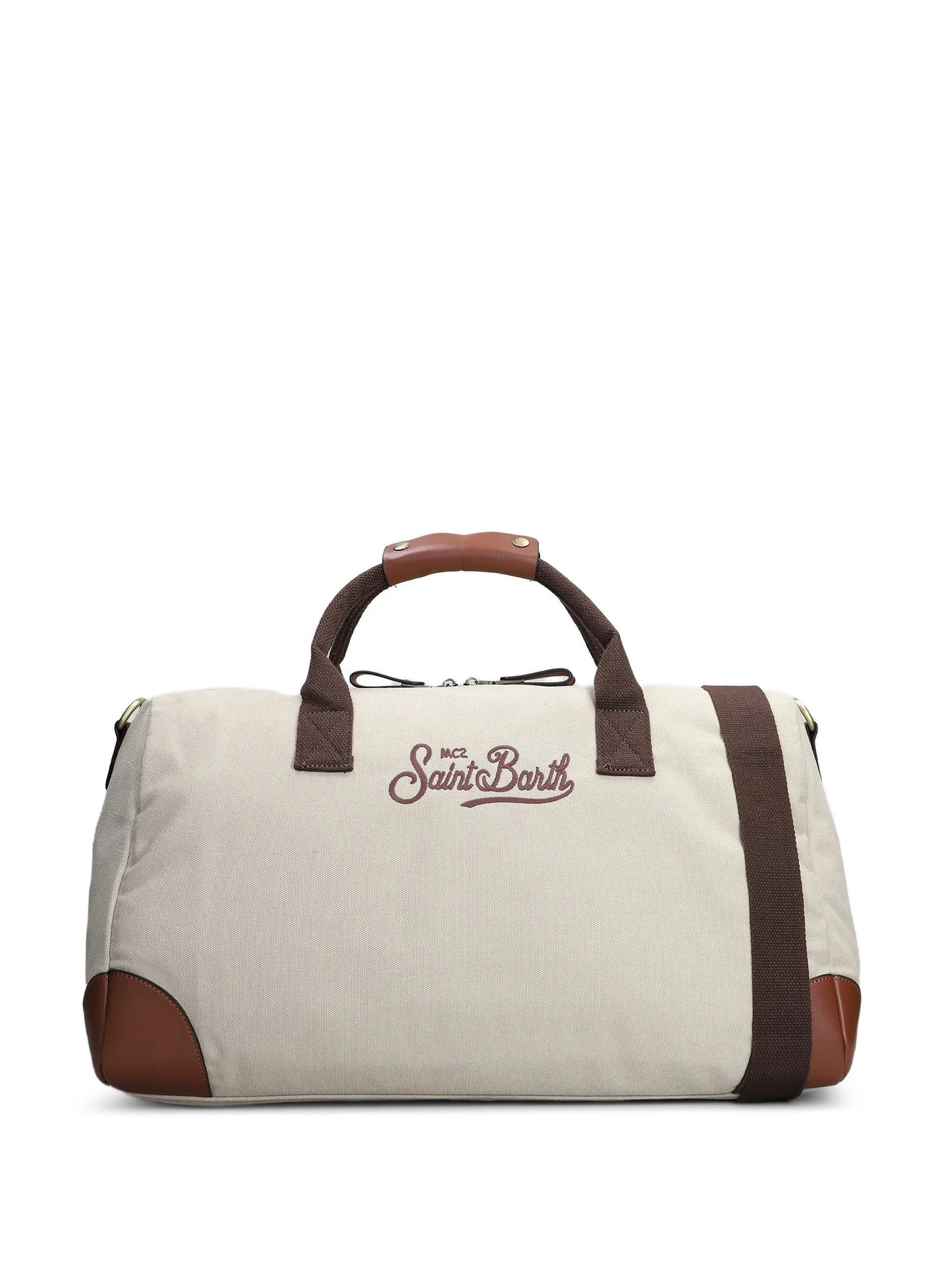 MC2 Saint Barth logo-embroidered canvas duffle bag