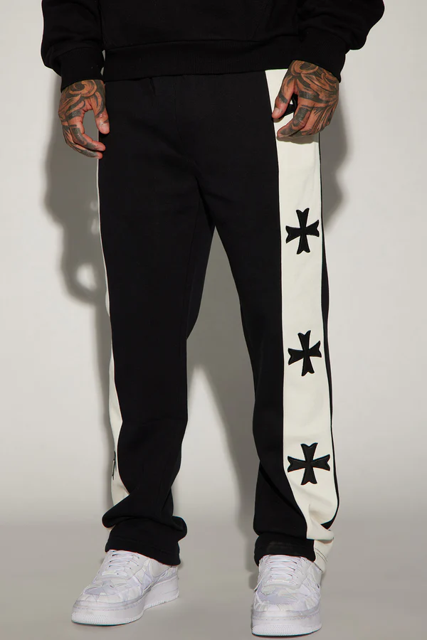 Desmond Straight Sweatpants - Black/combo