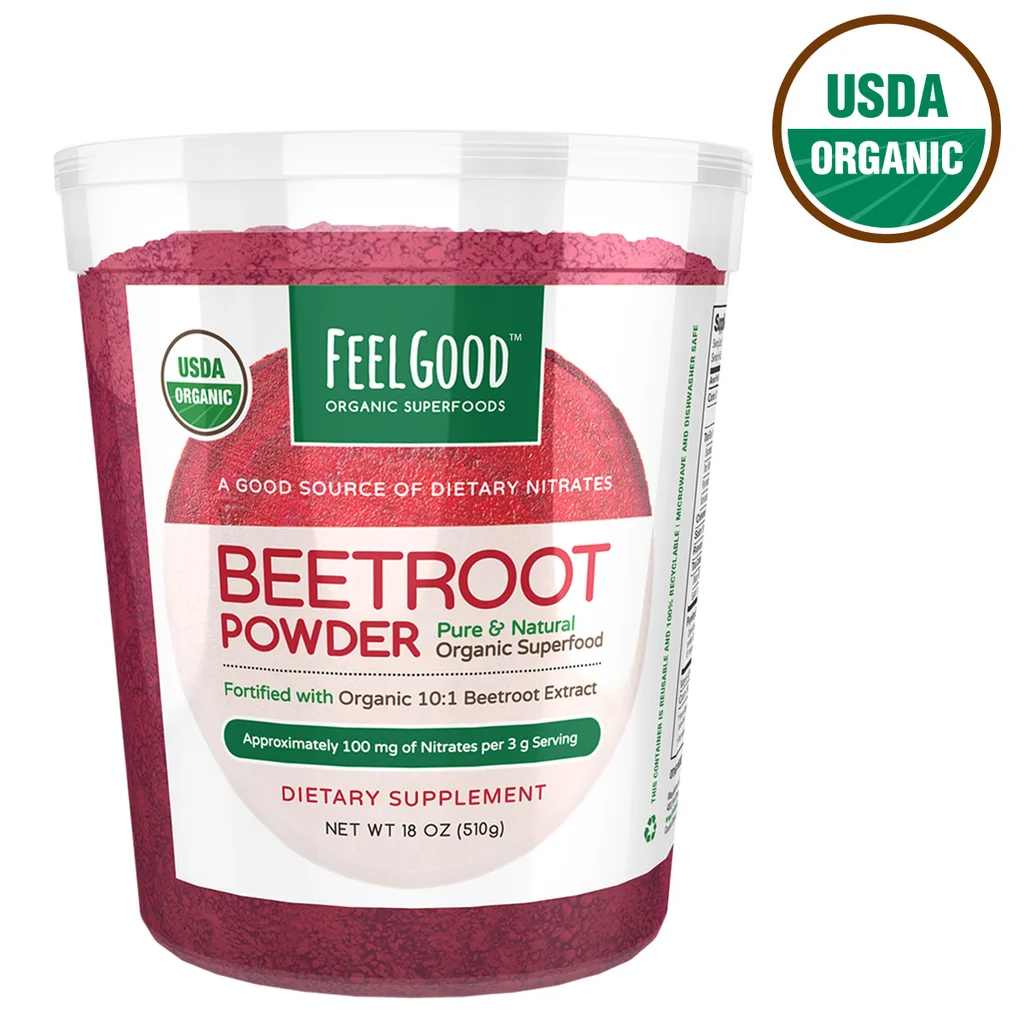 FEELGOOD USDA Organic Beetroot Powder, 18 oz