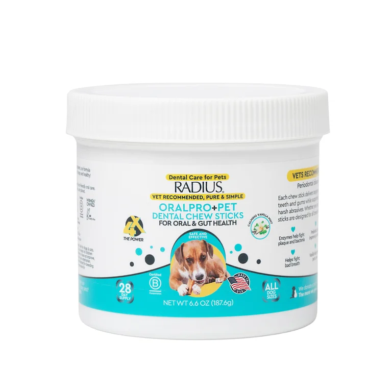 Radius OralPro+ Dental Chew Sticks for Pets, 28 Count - Oral and Gut Health