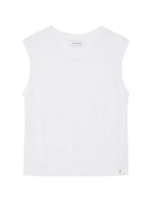ANINE BING Moni crop tank - white