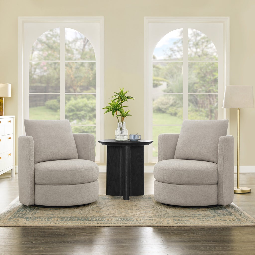 Thomasville Davos Swivel Chairs, 2-pack, Gray