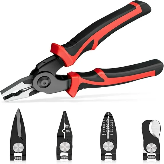 5 In 1 Multifunctional Pliers Set, Includes Cable shear, Stripping pliers, Wire-cutter, crimping pliers, lron sheet scissors