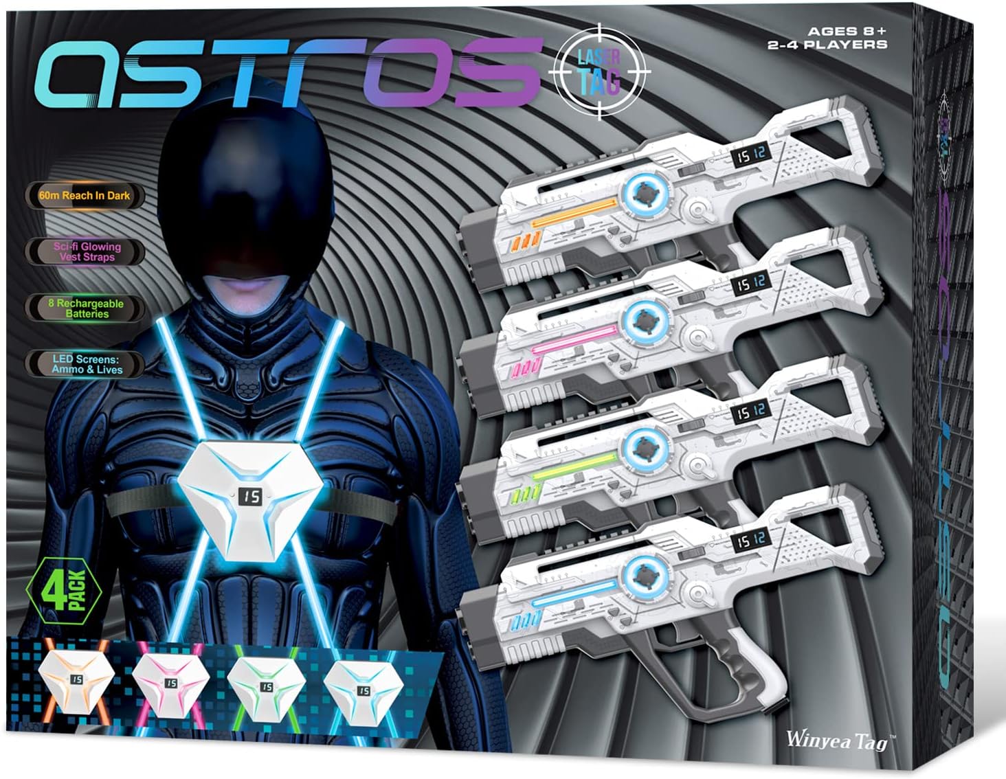 Winyea Tag Laser Tag Rechargeable, Lazer Tag Guns for Kids Gifts for Teens & Adults, Family Games and Teenage Group Activity Outdoor Cool Toy, Ages for 8 9 10 11 12+ Years Old Boys & Girls