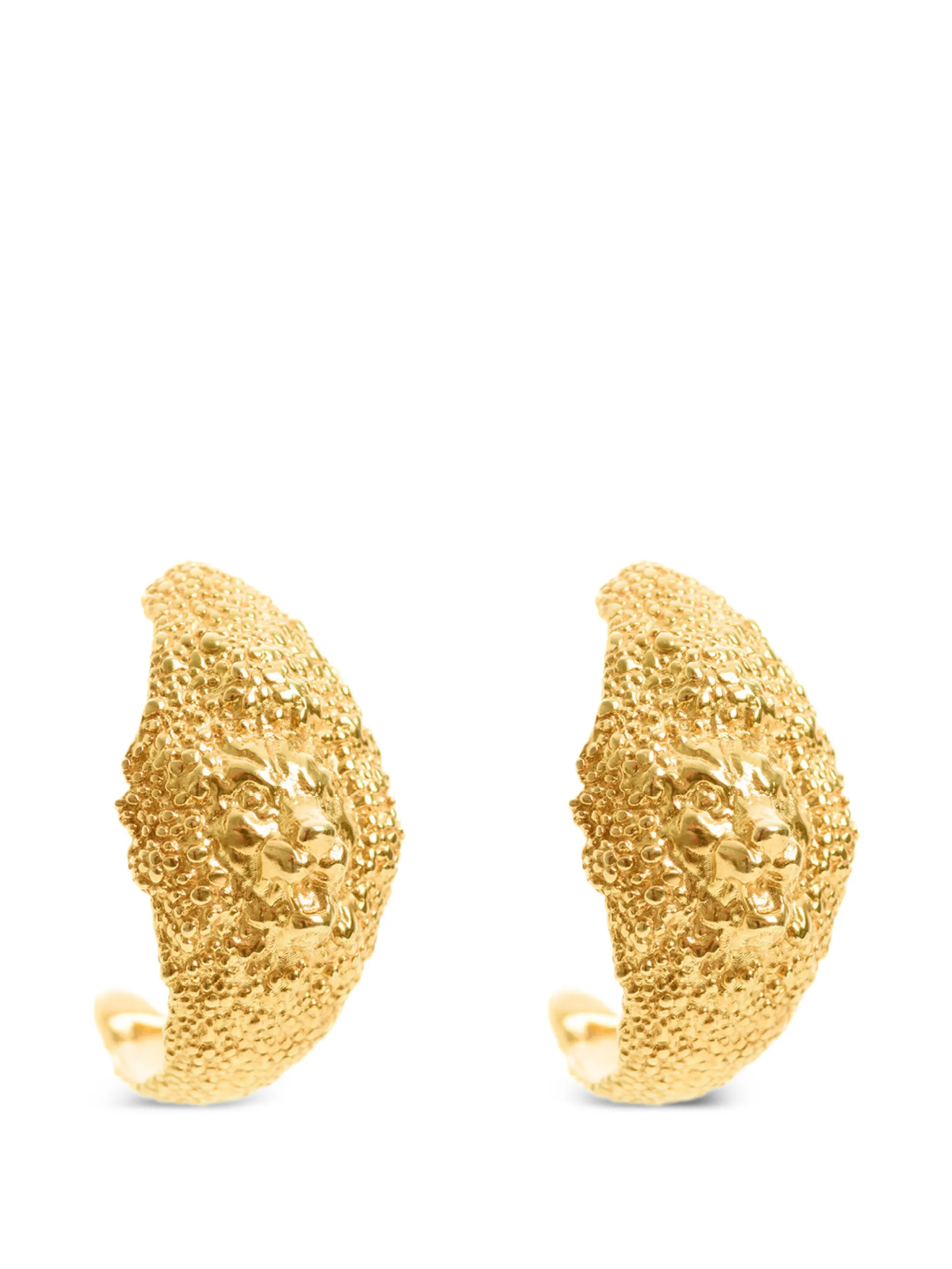 FREYA ROSE Lion Hoops textured earrings