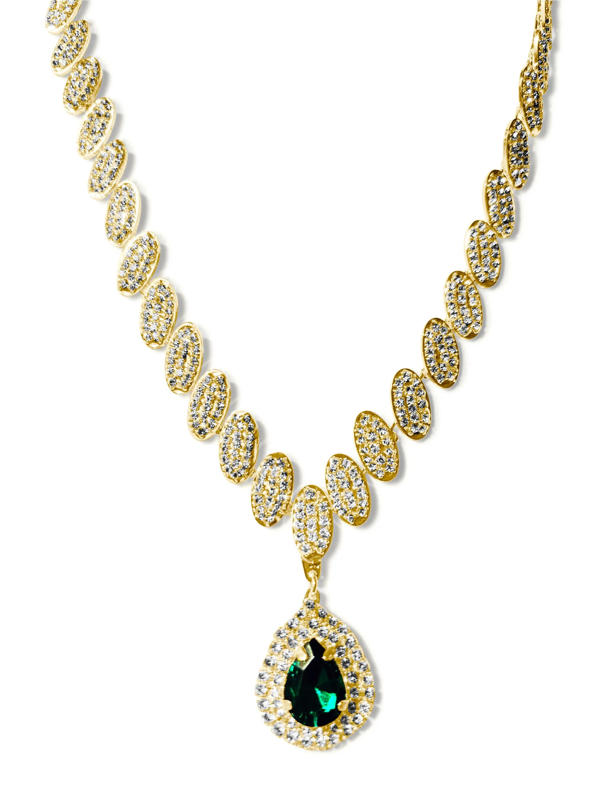 HZMER JEWELLERY teardrop-pendant neckla