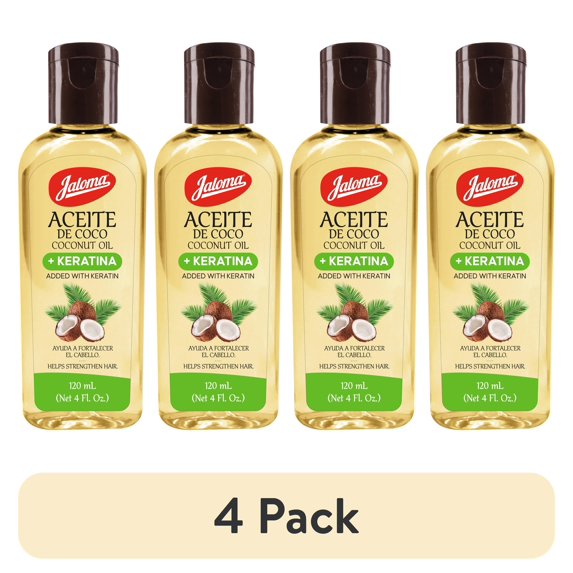 (4 pack) Jaloma Coconut Oil For Hydration Of All Skin And Hair Types, 4 fl oz