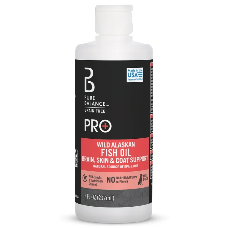 Pure Balance Pro+ Wild Caught Alaskan Fish Oil Supplement for Dogs, 8 fl oz