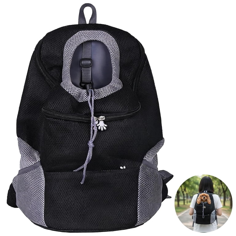 Pet Carrier Backpack for Small Dogs and Cats, Breathable Pet Carrier with Safety Buckle, Drawstring, Padded Shoulder Straps, Comfortable and Hands-Free, 14.2x8.3x17.7 in