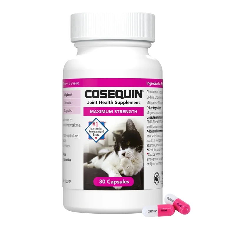 Nutramax Cosequin for Cats Joint Health Supplement, Contains Glucosamine for Cats, Sprinkle Capsules, 30 Count