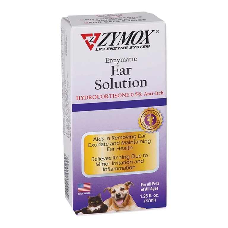 Zymox Ear Solution With 0.5-Percent Hydrocortisone, 1.25 Ounce