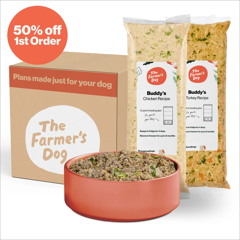 The Farmer’s Dog Fresh Human-Grade Dog Food, Personalized Meal Plan Subscription Grain-Free Set: Chicken & Turkey for all Breeds & Sizes